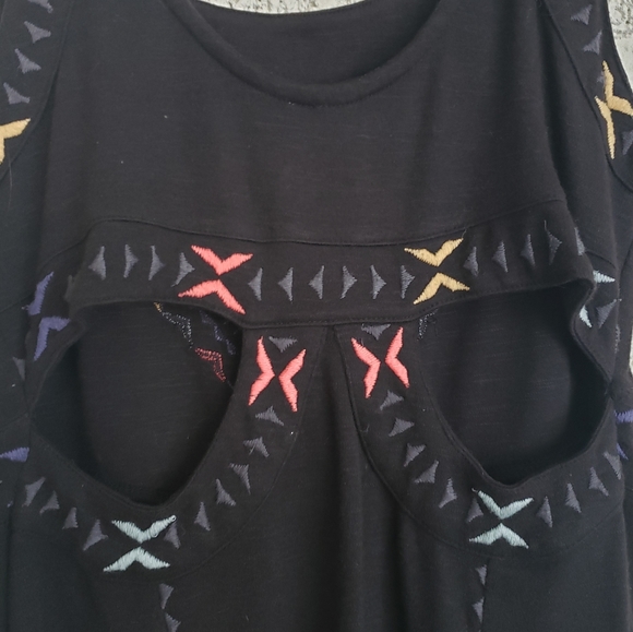 Free People Black Song of the South BodyCon Dress - Picture 5 of 8